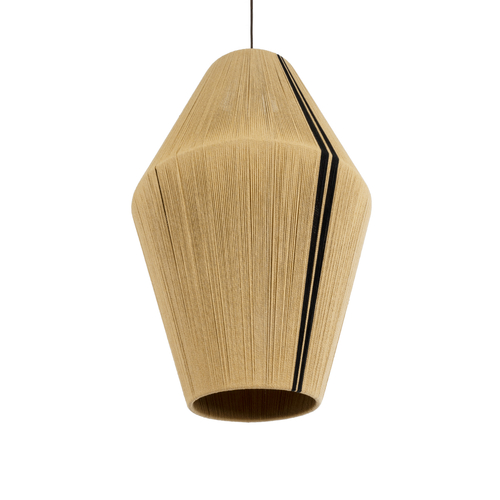 GLOBOSTAR® SALERNO 02077 Boho Κρεμαστό Φωτιστικό Οροφής με Ντουί 1 x E27 AC 220-240V IP20 - Μπεζ & Μαύρο - Μ50 x Π50 x Υ80cm