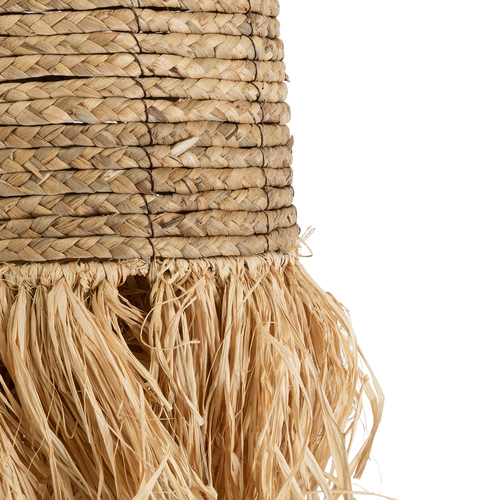 GLOBOSTAR® PORTOFERRAIO 02170 Boho Κρεμαστό Φωτιστικό Οροφής με Ντουί 1 x E27 AC 220-240V IP20 - Μπεζ - Μ30 x Π30 x Υ70cm