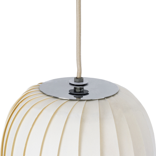 GLOBOSTAR® PRAIA 02317 Μοντέρνο Κρεμαστό Φωτιστικό Οροφής με Ντουί 2 x E27 AC 220-240V IP20 - Μπεζ & Λευκό - Μ25 x Π25 x Υ145cm