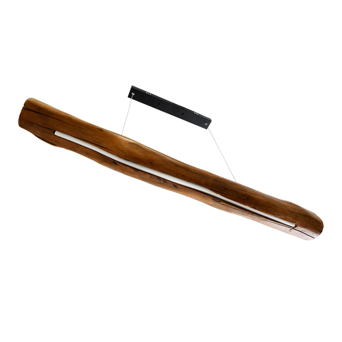 GLOBOSTAR® KATRINA 02320 Μοντέρνο Κρεμαστό Φωτιστικό Οροφής LED 24W 1920lm 120° AC 220-240V IP20 Φυσικό Λευκό 4500K - Lumileds SMD Chip - Καφέ - Μ10 x Π10 x Υ100cm - 2 Χρόνια Εγγύηση