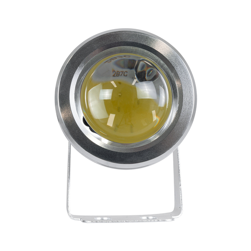 GLOBOSTAR® TREECOBINI 75591 Φωτιστικό Σποτ για Φυτά - Δέντρα LED 10W 900lm 35° DC 12V Αδιάβροχο IP65 Θερμό Λευκό 2700K Dimmable - Bridgelux COB Chip - Νίκελ Βούρτσας - Μ7 x 10.5 x Υ8.5cm - 2 Χρόνια Εγγύηση