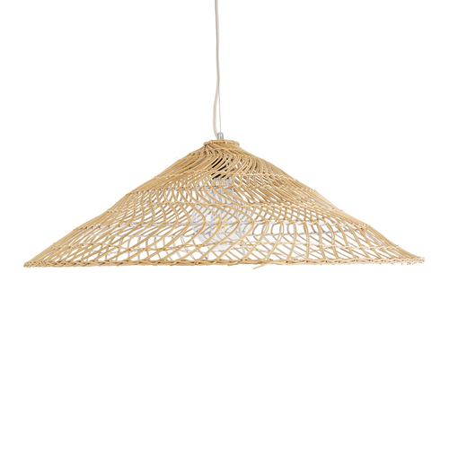 GLOBOSTAR® KAIA 02347 Boho Κρεμαστό Φωτιστικό Οροφής με Ντουί 1 x E27 AC 220-240V IP20 - Μπεζ - Μ80 x Π80 x Υ26cm