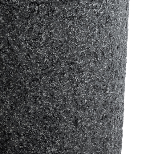 GloboStar® Artificial Garden BELLAGIO 20745 Επιδαπέδιο Πολυεστερικό Τσιμεντένιο Κασπώ Γλάστρα - Flower Pot Μαύρο με Καφέ Φ42 x Υ91cm