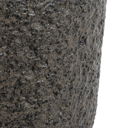 GloboStar® Artificial Garden LUCCA 20756 Επιδαπέδιο Πολυεστερικό Τσιμεντένιο Κασπώ Γλάστρα - Flower Pot Καφέ Φ31 x Υ28cm