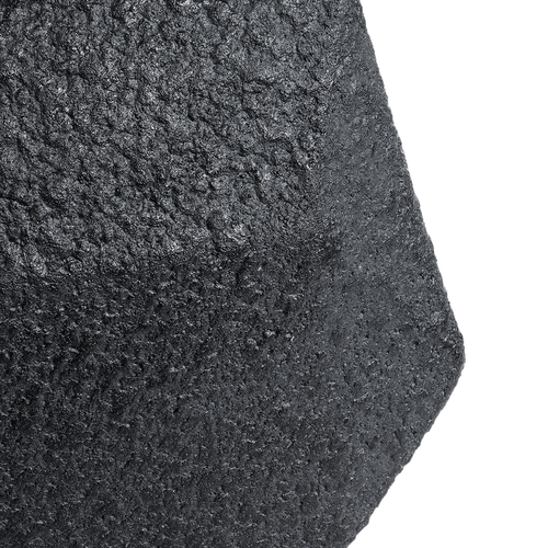 GloboStar® Artificial Garden GREENWICH 20787 Επιδαπέδιο Πολυεστερικό Τσιμεντένιο Κασπώ Γλάστρα - Flower Pot Μαύρο Μ24 x Π14 x Υ20cm