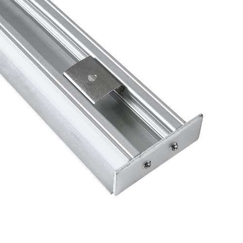 GLOBOSTAR® ALP-WALL-UPDOWN CONCEALED 70844-3M Επιφανειακό Προφίλ Αλουμινίου Ειδικό για Δημιουργία Κρυφού Φωτισμού Up & Down με Λευκό Γαλακτερό Πατητό Κάλυμμα για Ταινίες LED IP20 - Ασημί & Λευκό - Μ300 x Π5 x Υ1.7cm