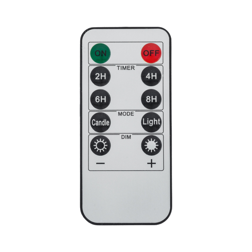 GloboStar® FIREFLAME 79543 Διακοσμητικό Realistic Κερί Παραφίνης με LED Εφέ Κινούμενης Φλόγας - Μπαταρίας & Ασύρματο Χειριστήριο IR Θερμό Λευκό 2700K Dimmable - Φ10 x Υ20cm