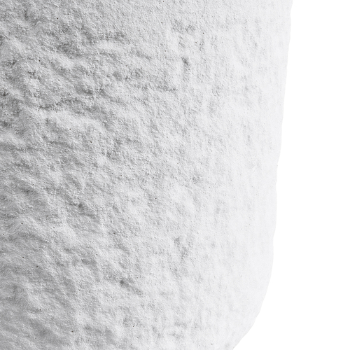 GloboStar® Artificial Garden MALVEN 20711 Επιδαπέδιο Πολυεστερικό Τσιμεντένιο Κασπώ Γλάστρα - Flower Pot Λευκό Φ25 x Υ23cm