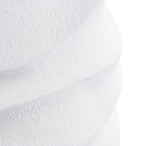 GloboStar® Artificial Garden PORTOFINO 20730 Επιδαπέδιο Πολυεστερικό Τσιμεντένιο Κασπώ Γλάστρα - Flower Pot Λευκό Φ50 x Υ80cm