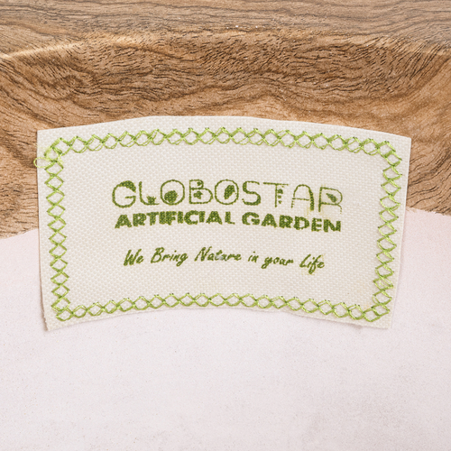 GloboStar® Artificial Garden BELLAGIO 20744 Επιδαπέδιο Πολυεστερικό Τσιμεντένιο Κασπώ Γλάστρα - Flower Pot Μαύρο με Καφέ Φ39 x Υ52cm