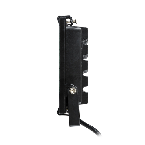 GLOBOSTAR® RGBFLOOD 75600 Προβολέας με IR Ασύρματο Χειριστήριο LED 10W 650lm 120° AC 220-240V Αδιάβροχο IP66 Πολύχρωμο RGB Dimmable - Μαύρο Ματ - Μ11 x Π4 x Υ13.5cm - 2 Χρόνια Εγγύηση