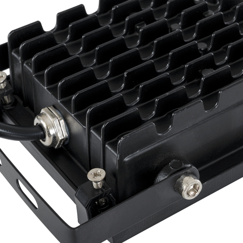 GLOBOSTAR® RGBFLOOD 75600 Προβολέας με IR Ασύρματο Χειριστήριο LED 10W 650lm 120° AC 220-240V Αδιάβροχο IP66 Πολύχρωμο RGB Dimmable - Μαύρο Ματ - Μ11 x Π4 x Υ13.5cm - 2 Χρόνια Εγγύηση