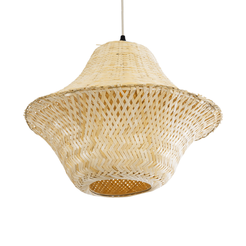 GLOBOSTAR® JUNIPER 01737 Boho Κρεμαστό Φωτιστικό Οροφής με Ντουί 1 x E27 AC 220-240V IP20 - Μπεζ - Μ45 x Π45 x Υ40cm