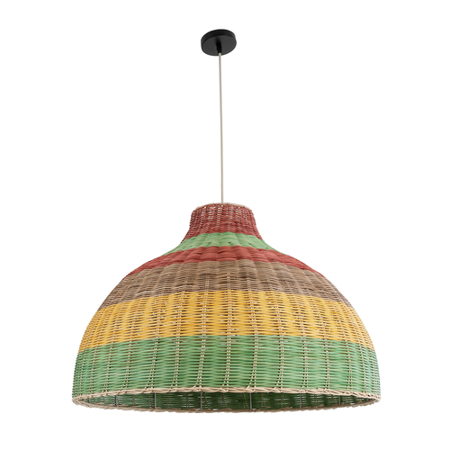 GLOBOSTAR® CABALLEROS 02054 Boho Κρεμαστό Φωτιστικό Οροφής με Ντουί 1 x E27 AC 220-240V IP20 - Πολύχρωμο - Μ70 x Π70 x Υ48cm