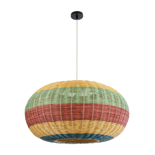 GLOBOSTAR® CABALLEROS 02056 Boho Κρεμαστό Φωτιστικό Οροφής με Ντουί 1 x E27 AC 220-240V IP20 - Πολύχρωμο - Μ70 x Π70 x Υ36cm