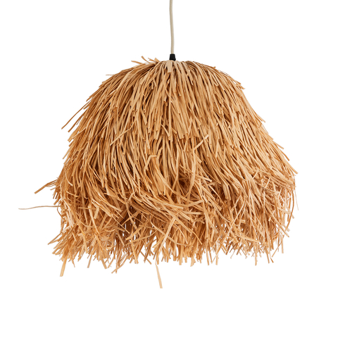 GLOBOSTAR® GUADELOUPE 02154 Boho Κρεμαστό Φωτιστικό Οροφής με Ντουί 1 x E27 AC 220-240V IP20 - Μπεζ - Μ50 x Π50 x Υ40cm