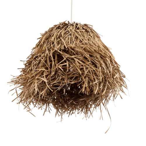 GLOBOSTAR® GUADELOUPE 02157 Boho Κρεμαστό Φωτιστικό Οροφής με Ντουί 1 x E27 AC 220-240V IP20 - Μπεζ - Μ50 x Π50 x Υ40cm