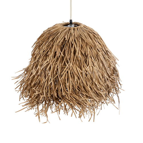 GLOBOSTAR® GUADELOUPE 02157 Boho Κρεμαστό Φωτιστικό Οροφής με Ντουί 1 x E27 AC 220-240V IP20 - Μπεζ - Μ50 x Π50 x Υ40cm