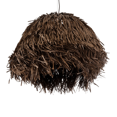 GLOBOSTAR® GUADELOUPE 02294 Boho Κρεμαστό Φωτιστικό Οροφής με Ντουί 1 x E27 AC 220-240V IP20 - Καφέ - Μ80 x Π80 x Υ60cm