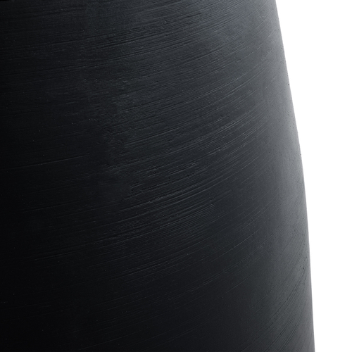 GloboStar® Artificial Garden TIJUANA 20704 Διακοσμητικό Πολυεστερικό Τσιμεντένιο Κασπώ Γλάστρα - Flower Pot Μαύρο Φ82 x Υ90cm