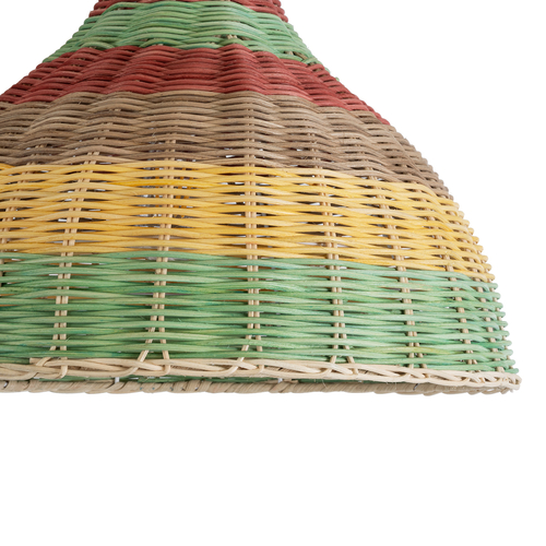 GLOBOSTAR® CABALLEROS 02053 Boho Κρεμαστό Φωτιστικό Οροφής με Ντουί 1 x E27 AC 220-240V IP20 - Πολύχρωμο - Μ40 x Π40 x Υ27cm