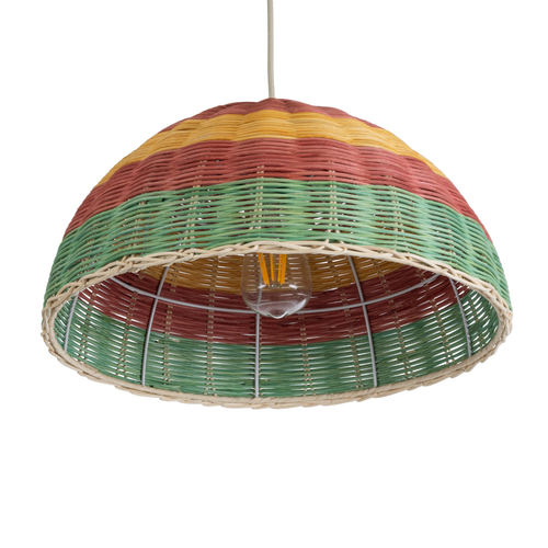 GLOBOSTAR® CABALLEROS 02060 Boho Κρεμαστό Φωτιστικό Οροφής με Ντουί 1 x E27 AC 220-240V IP20 - Πολύχρωμο - Μ40 x Π40 x Υ20cm