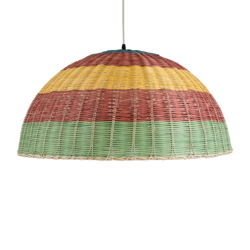 GLOBOSTAR® CABALLEROS 02061 Boho Κρεμαστό Φωτιστικό Οροφής με Ντουί 1 x E27 AC 220-240V IP20 - Πολύχρωμο - Μ70 x Π70 x Υ34cm