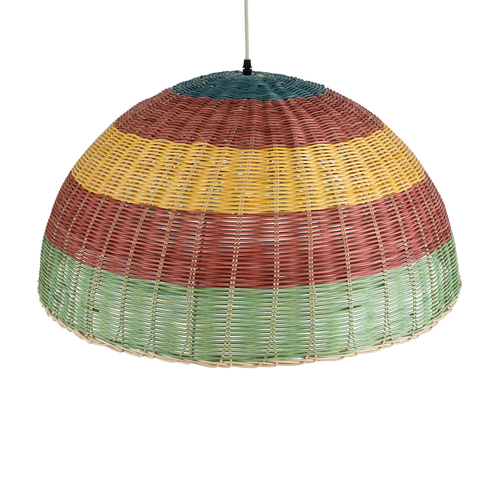 GLOBOSTAR® CABALLEROS 02061 Boho Κρεμαστό Φωτιστικό Οροφής με Ντουί 1 x E27 AC 220-240V IP20 - Πολύχρωμο - Μ70 x Π70 x Υ34cm