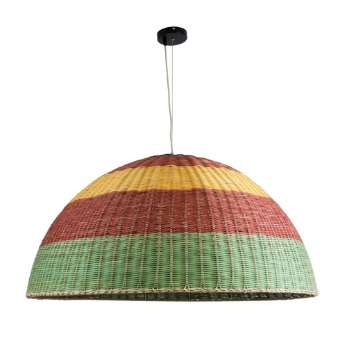 GLOBOSTAR® CABALLEROS 02062 Boho Κρεμαστό Φωτιστικό Οροφής με Ντουί 1 x E27 AC 220-240V IP20 - Πολύχρωμο - Μ100 x Π100 x Υ53cm