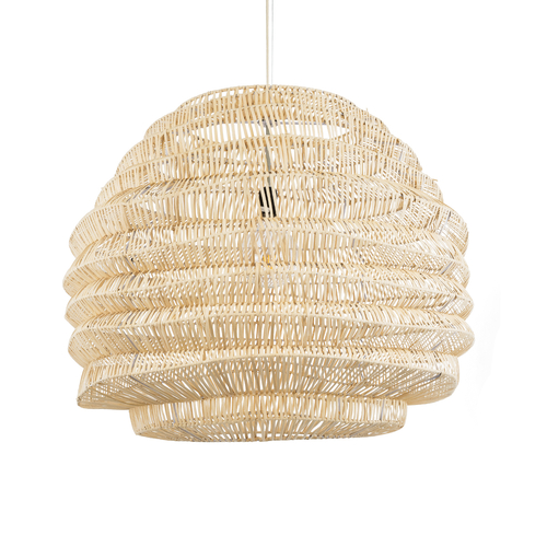 GLOBOSTAR® OREGON 02207 Boho Κρεμαστό Φωτιστικό Οροφής με Ντουί 1 x E27 AC 220-240V IP20 - Μπεζ - Μ80 x Π80 x Υ65cm