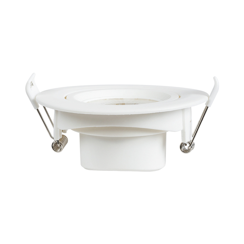GLOBOSTAR® DE VALERA 60183 Χωνευτό Κινούμενο Downlight Σποτ LED 5W 485lm 60° AC 220-240V IP20 Φυσικό Λευκό 4500K - Bridgelux SMD Chip & TÜV SÜD Driver - Λευκό Ματ - Μ9 x Π9 x Υ4cm / Q8cm - 3 Χρόνια Εγγύηση