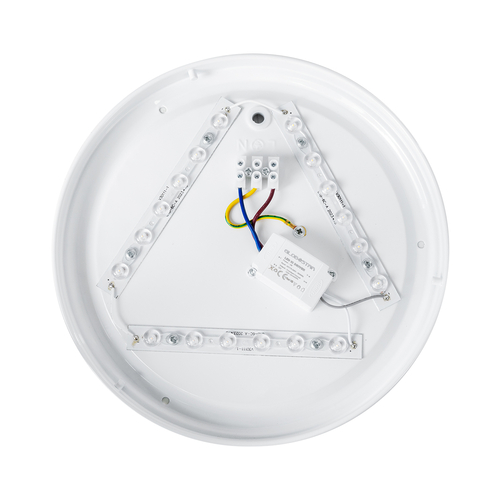 GLOBOSTAR® CELANO 61006 Φωτιστικό Πλαφονιέρα Οροφής LED 20W 1900lm 120° AC 220-240V Αδιάβροχο IP54 Φυσικό Λευκό 4500K - Lumileds SMD Chip - Λευκό Γαλακτερό - Μ26 x Π26 x Υ6cm - 3 Χρόνια Εγγύηση