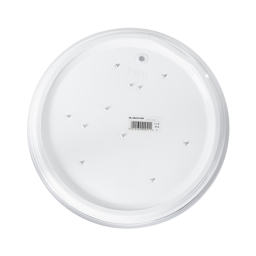 GLOBOSTAR® CELANO 61007 Φωτιστικό Πλαφονιέρα Οροφής LED 20W 1800lm 120° AC 220-240V Αδιάβροχο IP54 Θερμό Λευκό 2700K - Lumileds SMD Chip - Λευκό Γαλακτερό - Μ26 x Π26 x Υ6cm - 3 Χρόνια Εγγύηση