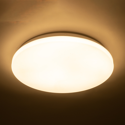 GLOBOSTAR® CELANO 61010 Φωτιστικό Πλαφονιέρα Οροφής LED 30W 2700lm 120° AC 220-240V Αδιάβροχο IP54 Θερμό Λευκό 2700K - Lumileds SMD Chip - Λευκό Γαλακτερό - Μ33 x Π33 x Υ6cm - 3 Χρόνια Εγγύηση