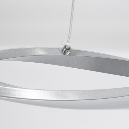 GLOBOSTAR® MORALES 61277 Μοντέρνο Κρεμαστό Φωτιστικό Οροφής LED 54W 6048lm 300° AC 220-240V IP20 Ρυθμιζόμενο Λευκό CCT με Χειριστήριο από 2700K έως 6000K Dimmable - Lumileds SMD Chip - Νίκελ Βούρτσας - Μ90 x Π14 x Υ14cm - 3 Χρόνια Εγγύηση
