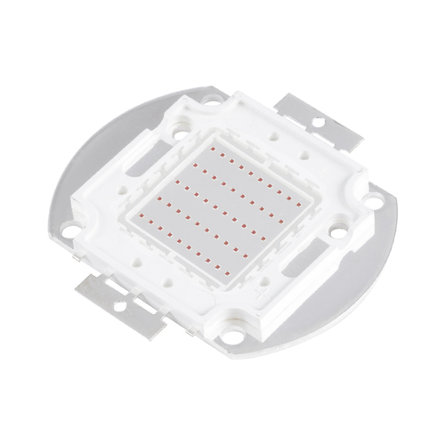GloboStar® 73768 Υψηλής Ισχύος LED COB BRIDGELUX 50W 2500lm DC 20-24V - Μ5.6 x Π5.2 x Υ0.6cm - Κόκκινο - 2 Χρόνια Εγγύηση