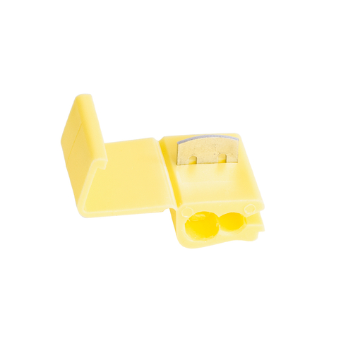 GloboStar® 81649 Cable Terminal - Κλέφτης Ρέυματος από Καλώδιο Max 24A - Κίτρινο - Μ3.2 x Π2 x Υ1.8cm - Πακέτο 20 Τεμαχίων