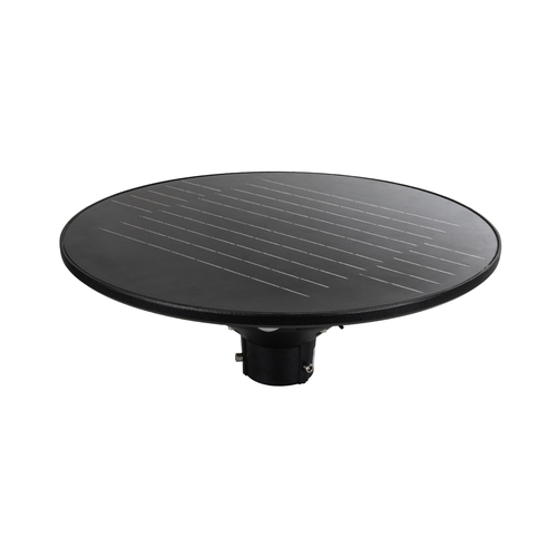 GLOBOSTAR® PARK 90501 Φωτιστικό Κεφαλής Post Top Πλατείας/Πάρκου/Κήπου με Ασύρματο Χειριστήριο LED 25W 550lm 120° με Ενσωματωμένο Φωτοβολταϊκό Panel 6V 20W & Επαναφορτιζόμενη Μπαταρία Li-ion 3.2V 12000mAh με Αισθητήρα Κίνησης-Ημέρας-Νύχτας Αδιάβροχο IP67 Θερμό Λευκό 2700K - Γκρι Ανθρακί - Φ50 x Υ20cm - 2 Χρόνια Εγγύηση