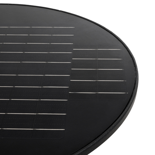 GLOBOSTAR® PARK 90501 Φωτιστικό Κεφαλής Post Top Πλατείας/Πάρκου/Κήπου με Ασύρματο Χειριστήριο LED 25W 550lm 120° με Ενσωματωμένο Φωτοβολταϊκό Panel 6V 20W & Επαναφορτιζόμενη Μπαταρία Li-ion 3.2V 12000mAh με Αισθητήρα Κίνησης-Ημέρας-Νύχτας Αδιάβροχο IP67 Θερμό Λευκό 2700K - Γκρι Ανθρακί - Φ50 x Υ20cm - 2 Χρόνια Εγγύηση