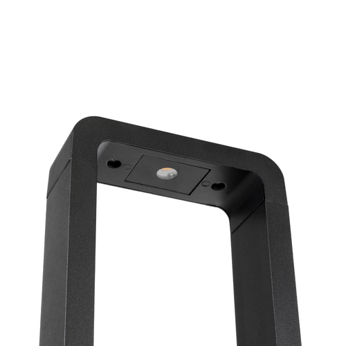 GLOBOSTAR® BACKYARD 90546 Φωτιστικό Κολωνάκι Κήπου LED 15W 1500lm 60° AC 220-240V Αδιάβροχο IP65 Θερμό Λευκό 2700K - Γκρι Ανθρακί - Μ16 x Π5.5 x Υ58cm - 3 Χρόνια Εγγύηση