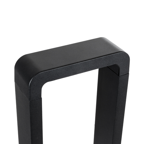 GLOBOSTAR® BACKYARD 90546 Φωτιστικό Κολωνάκι Κήπου LED 15W 1500lm 60° AC 220-240V Αδιάβροχο IP65 Θερμό Λευκό 2700K - Γκρι Ανθρακί - Μ16 x Π5.5 x Υ58cm - 3 Χρόνια Εγγύηση