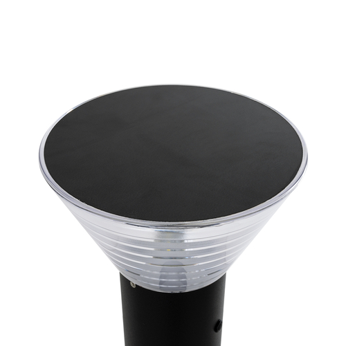 GLOBOSTAR® VEGGIE 90550 Φωτιστικό Κολωνάκι Κήπου με Ντουί 1 x E27 60° AC 220-240V Αδιάβροχο IP65 - Μαύρο - Μ23 x Π23 x Υ60cm