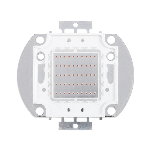 GloboStar® 73768 Υψηλής Ισχύος LED COB BRIDGELUX 50W 2500lm DC 20-24V - Μ5.6 x Π5.2 x Υ0.6cm - Κόκκινο - 2 Χρόνια Εγγύηση