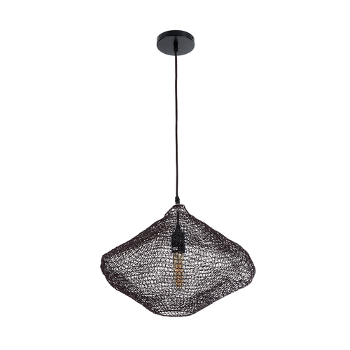 GLOBOSTAR® KENTUCKY 01863 Vintage Κρεμαστό Φωτιστικό Οροφής με Ντουί 1 x E27 AC 220-240V IP20 - Καφέ - Μ40 x Π40 x Υ30cm