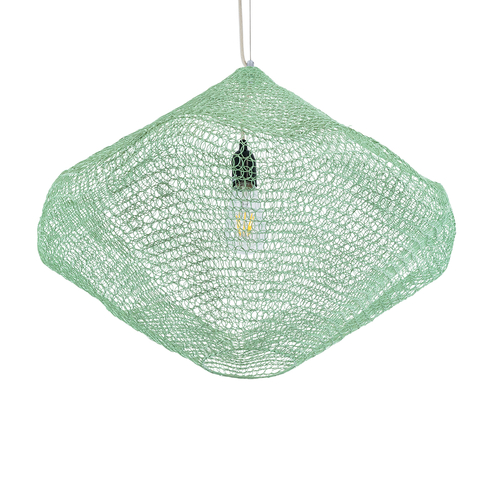 GLOBOSTAR® KENTUCKY 01866 Vintage Κρεμαστό Φωτιστικό Οροφής με Ντουί 1 x E27 AC 220-240V IP20 - Τιρκουάζ - Μ60 x Π60 x Υ50cm