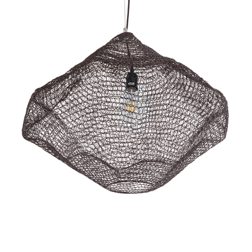 GLOBOSTAR® KENTUCKY 01867 Vintage Κρεμαστό Φωτιστικό Οροφής με Ντουί 1 x E27 AC 220-240V IP20 - Καφέ - Μ60 x Π60 x Υ50cm