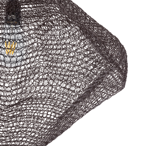 GLOBOSTAR® KENTUCKY 01867 Vintage Κρεμαστό Φωτιστικό Οροφής με Ντουί 1 x E27 AC 220-240V IP20 - Καφέ - Μ60 x Π60 x Υ50cm