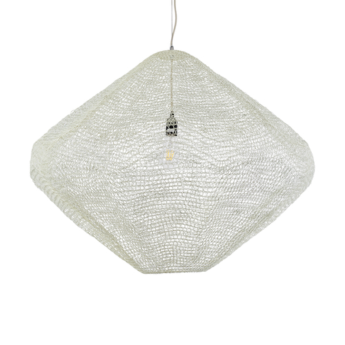 GLOBOSTAR® KENTUCKY 01868 Vintage Κρεμαστό Φωτιστικό Οροφής με Ντουί 1 x E27 AC 220-240V IP20 - Μπεζ - Μ90 x Π90 x Υ70cm