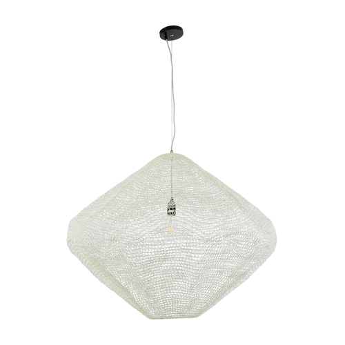 GLOBOSTAR® KENTUCKY 01868 Vintage Κρεμαστό Φωτιστικό Οροφής με Ντουί 1 x E27 AC 220-240V IP20 - Μπεζ - Μ90 x Π90 x Υ70cm