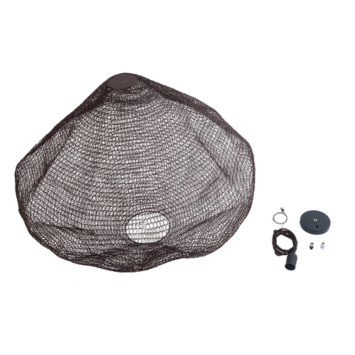 GLOBOSTAR® KENTUCKY 01869 Vintage Κρεμαστό Φωτιστικό Οροφής με Ντουί 1 x E27 AC 220-240V IP20 - Καφέ - Μ90 x Π90 x Υ70cm